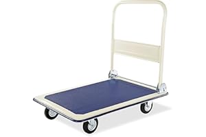 Heavy Duty Folding Industrial Platform Trolley - Foldable Trolley on Wheels for Moving, Loading, Delivery and Removal of Heav