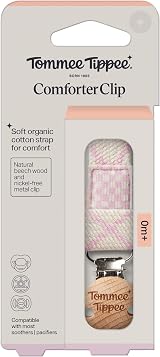 Tommee Tippee Comforter Clip Dummy & Soother Holder 0m+ Pink view 2