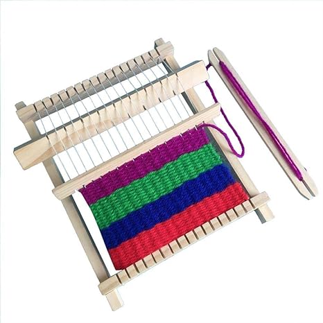 Amazon Co Jp 自然な木製の素材の手編み機織り教育玩具 木製織機のおもちゃ織工 環境に優しく Diyの子供のための無毒 ホビー