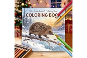Coloring Books for Adults Relaxing, Easy Adult Coloring Book with Woodland Animals Hedgehog, Anti Anxiety Activity, Cozy Anim