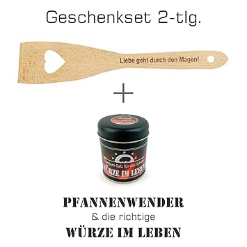 Geschenkset 2 Tlg Sprüche Premium Salz Und Herz