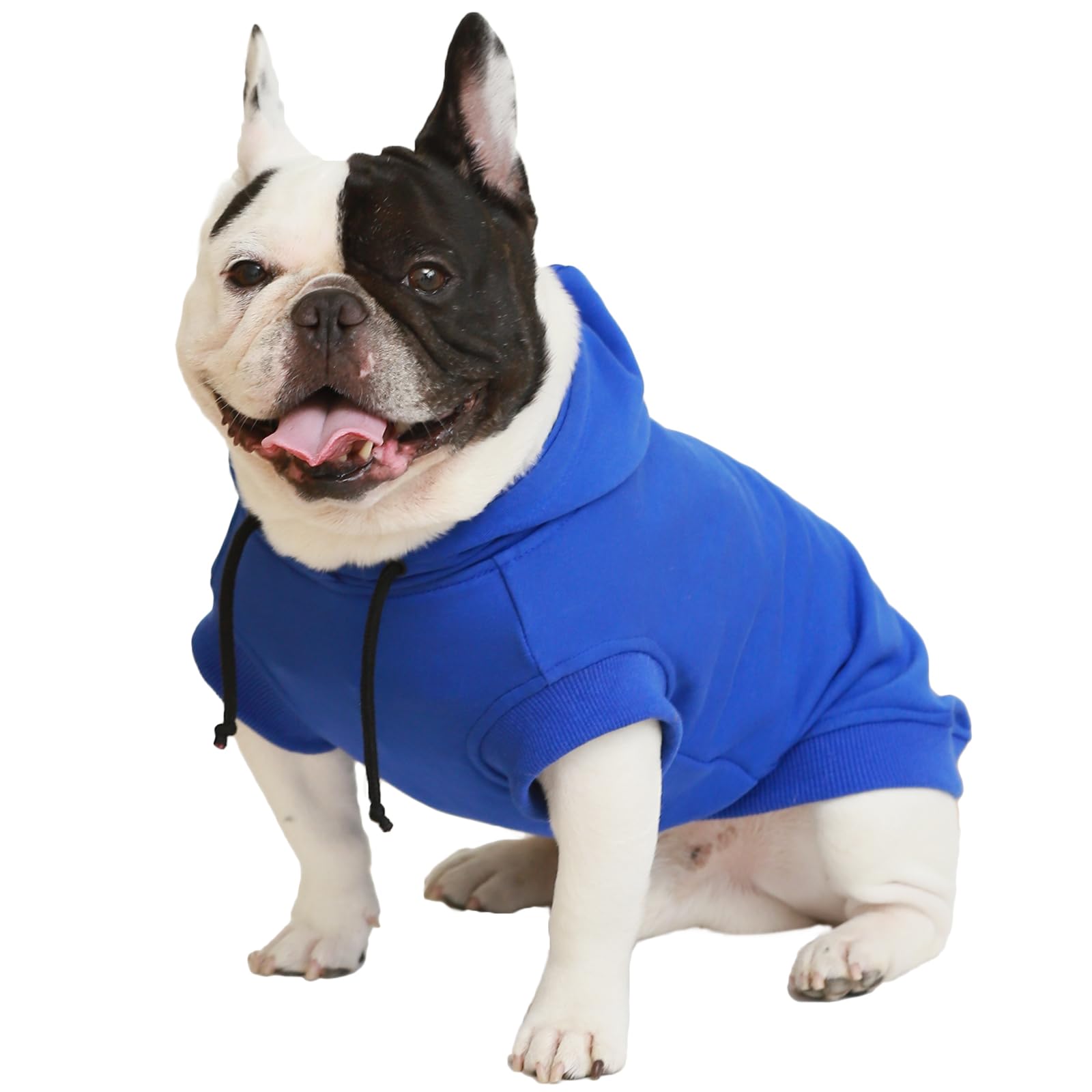IECOii Dog Hoodie,DogJumper MediumSize Dogs,Small MediumDogs Sweatshirt With Hood,Spring Fall DogClothes For Medium SizedDogs,Medium DogJumper Hoodie For Schnauzer,Pug,Blue,M,(No Fleece Lined)