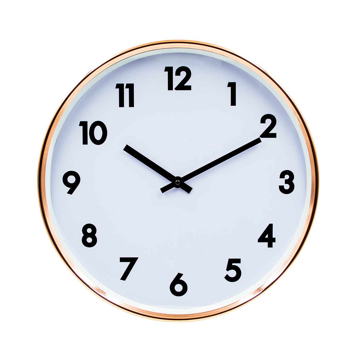 Hippih Silent Wall Clock Metal 16 Inches Non Ticking Digital Quiet
