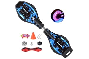 Comeon RipStik Caster Board, Compact and Lightweight Caster Board with 360-degree Casters and Illuminating Wheels