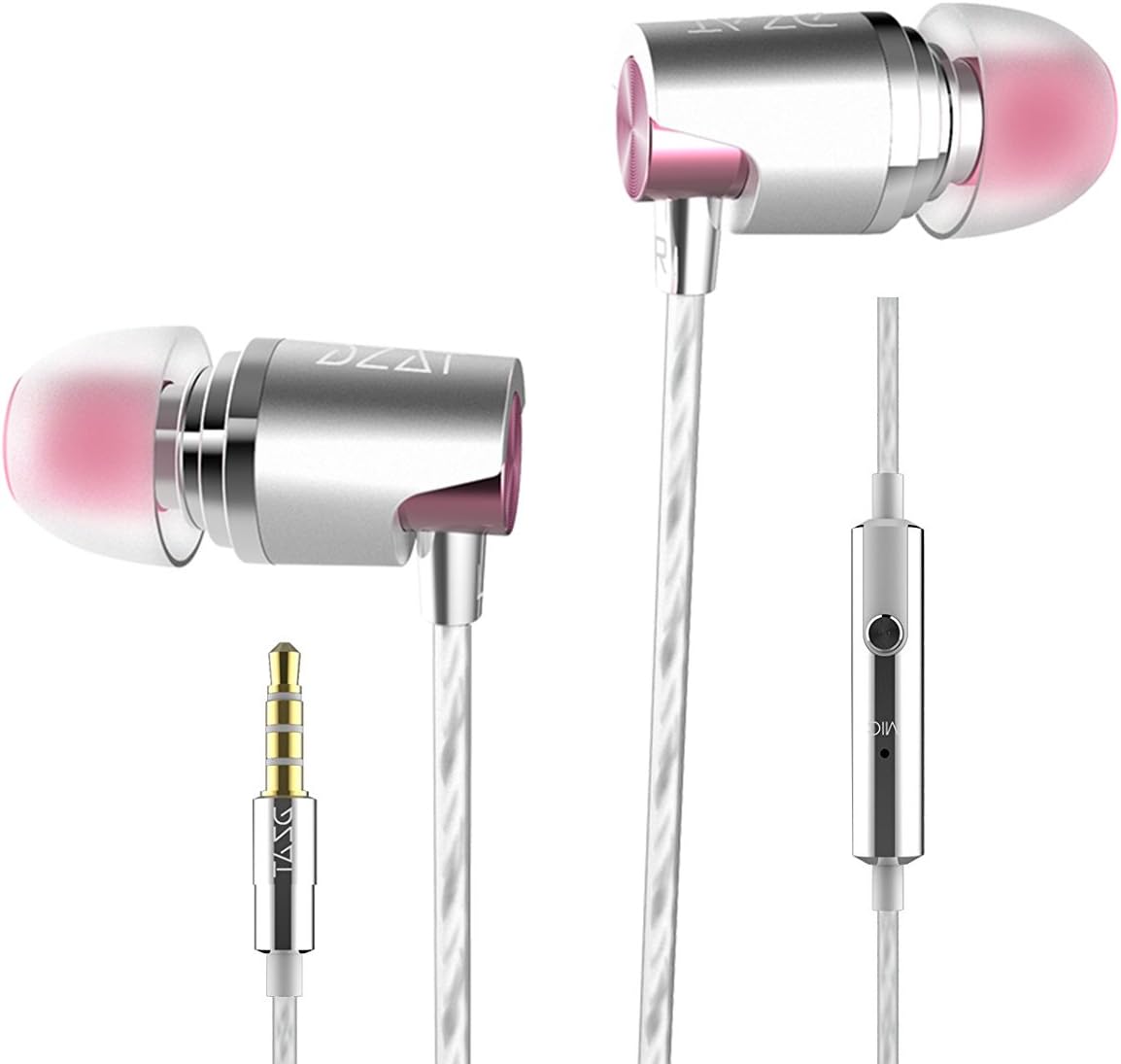 Saimly Earbuds, In-Ear Metal Earphones, Stereo Bass Headphones with Mic