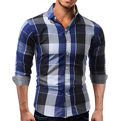 Riou Herren Hemd Slim Fit Langarmshirt Freizeit Langarmhemd Bügelfreies Business Formale Anzug Party Hochzeit T Shirt Herren 
