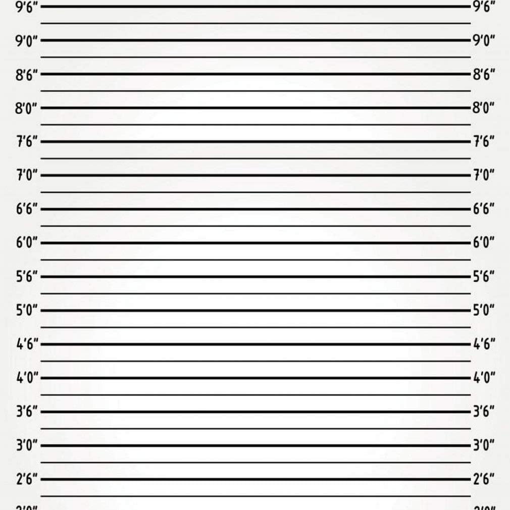 Mugshot Background Digital Printed White Police Lineup Prop Photography Studio Backdrop 8x8 ft