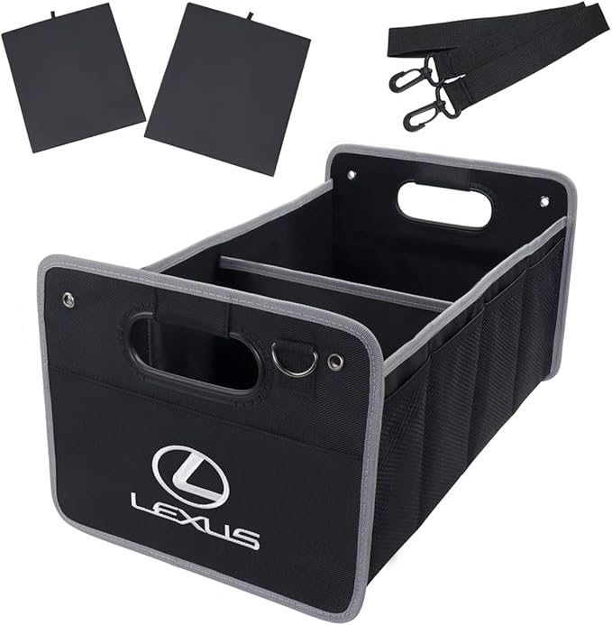 KRADA Auto Car Cargo Trunk Organizer for Lexus Black Oxford