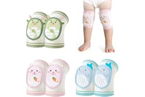ZURLEFY Cute Baby Knee Pads for Crawling, Cartoon Anti-Slip Toddler Knee Floor Pads for Crawling, Walk