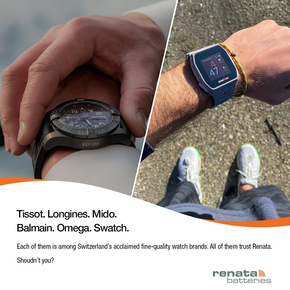 Renata Batteries Renata 329 SR731SW Batteries - 1.55V Silver Oxide 329 Watch Battery (2 Count)