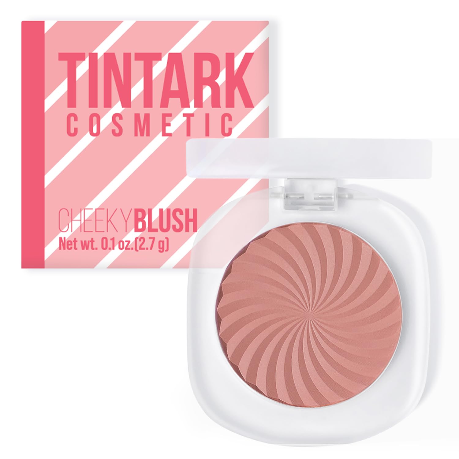 TINTARK Cheeky Blush Palette Makeup, Peach Blushers for Cheeks Make up Pink Coral, Blush Face Powder Matte Natural Looking, 3-in-1 Blushes Cruelty Free, Talc Free (02)
