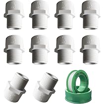 Amazon.com: Conector adaptador de tubería de PVC de rosca macho ...