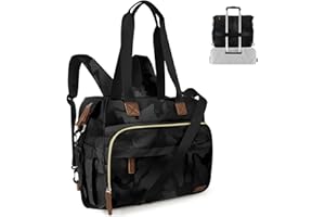 Pripher Diaper Bag Backpack, Mommy Travel Diaper Bag Tote with Shoulder Strap, Hospital Bag, Weekender Baby Bag for Mom