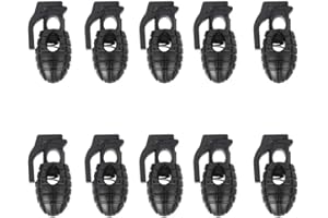 Grenade Type Stopper Shoelace Buckle Shoelace Stopper Reusable Plastic Cord Lock Reusable Plastic Stopper for Shoes Boots 10 