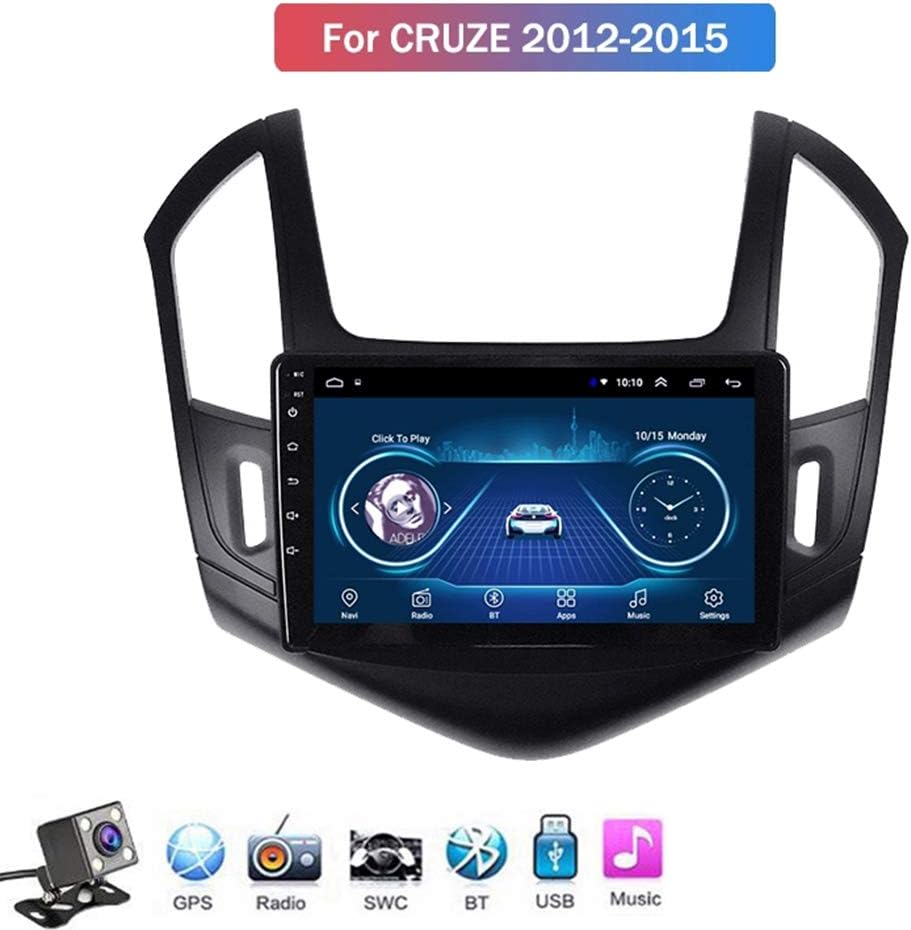 Buladala Android 8.1 Quad core Car Stereo GPS Navigation 9 inch LCD Touch-Screen for Chevrolet Cruze 2012-2015, Support Multimedia Player/Car Radio/Hands-Free Calling