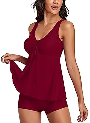 Omichic Modest Tankini Swimsuits for Women Two