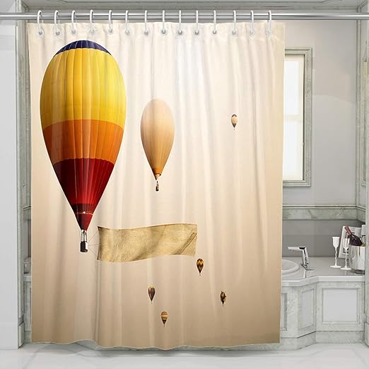 Amazon Com Kelemo Shower Curtain Fashion Classic Hot Air Colorful Balloon Home Decoration Bathroom Accessories Bath Shower Curtains Extra Long 72 X84 Inches Home Kitchen