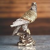 ICE ARMOR Hand Painted 11" H Eagle on Rocks Figurine Statue Sculpture Ornament Decoration Home/Room Decor Ideas for Housewarming, Holidays and Birthdays Great Collectible Addition