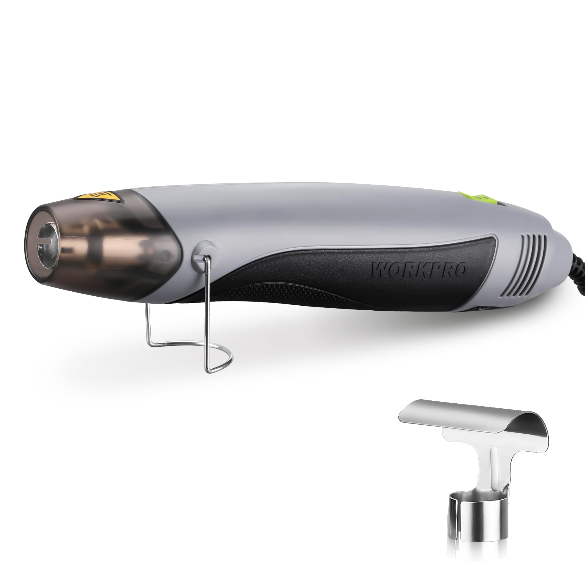 WORKPRO Mini Heat Gun, 400W Hot Air Gun with Dual Temperature Settings 300°C/500°C, Fast-Heating Handheld Heat Gun with Reflector Nozzle for DIY Crafts, Shrink Wrap, Embossing and Electronics