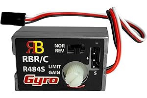 Jeukwud Mini Gyro Module for RC Cars Drift Drive, Automatic Stability Control Gyro Sensitivity R484 Mini RC Car Gyro Stabilizer 4-6V Analog SMM System for WPL D12