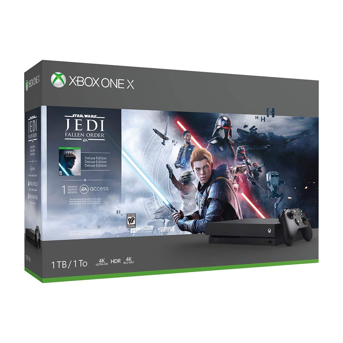 Xbox One X 1TB Console - Star Wars Jedi: Fallen Order Bundle [video game] (Renewed)