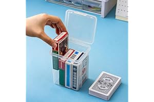 Card Storage Box Organizer - Holds Playing Cards, Trading Cards, and Business Cards for Home, Desk, or Game Night