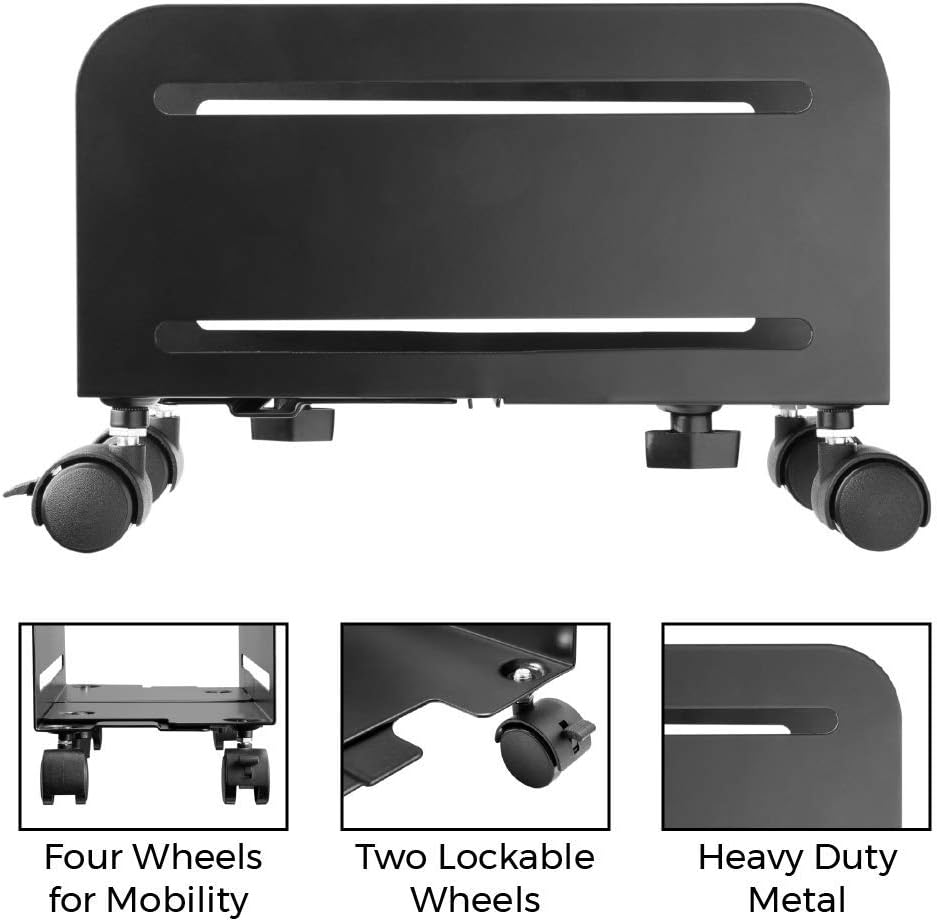 HumanCentric PC Stand – Computer Tower and CPU Stand Cart | Adjustable and Mobile PC Holder with Wheels : Office Products