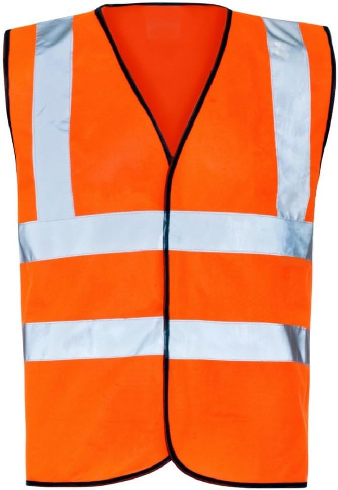 Expert Workwear Hi Vis Coloured Vest Waistcoats Vests - Yellow Orange Pink Green Navy