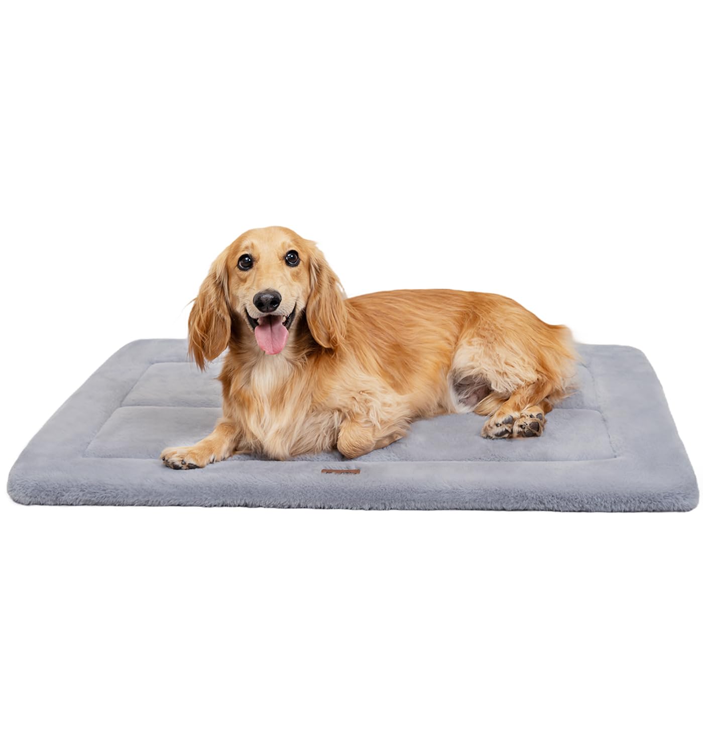 Photo 1 of Made4Pets Dog Crate Pad Bed for Medium Large Dogs, Washable & Reversible, Anti-Slip Kennel Mat for Cozy Sleeping, Soft Fluffy Dog Bed for Indoor & Outdoor Use, 35"x23", Gray