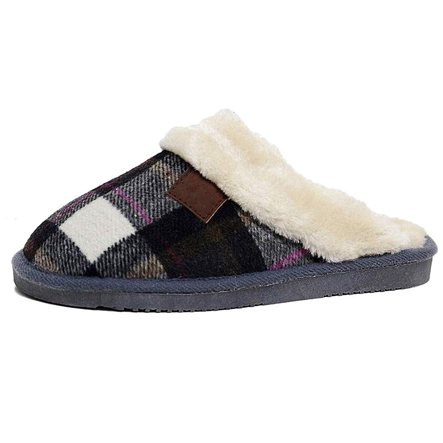 tartan mule slippers