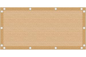 VICLLAX 90% Shade Fabric Sun Shade Cloth with Reinforced Grommets, Outdoor Sun Screen Fabric for Outdoor Patio Garden Pergola Cover Canopy 3x6 FT, Wheat