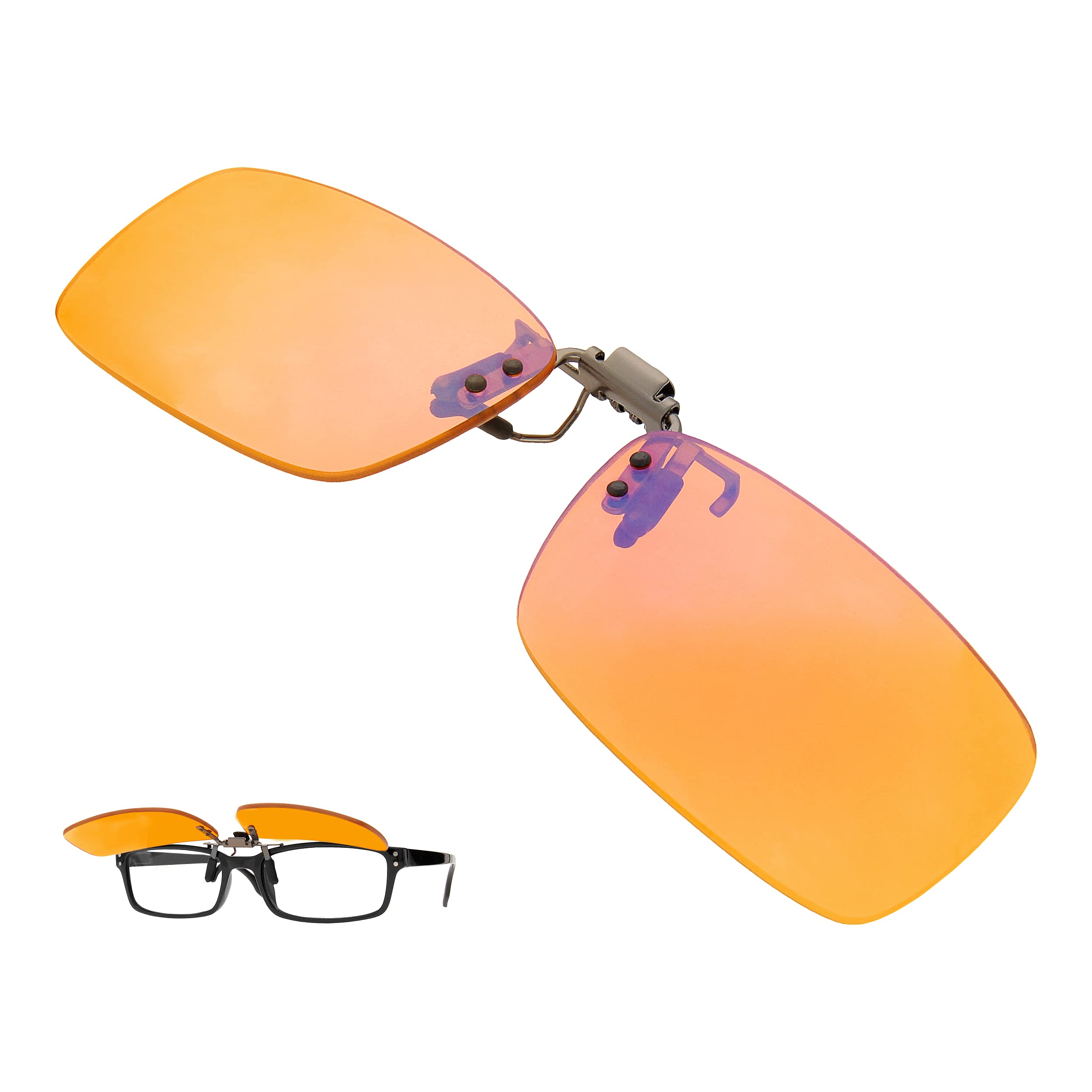 BRADDELL OPTICS Blue Blocking Anti-UV Amber Flip-up