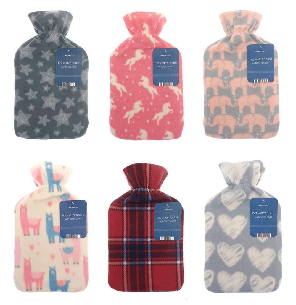 Country Club Hot Water Bottle - 2L - Fleece Designs/Assorted Designs (1 x Random shipped), FBA15C1BMP40_unexpected_01