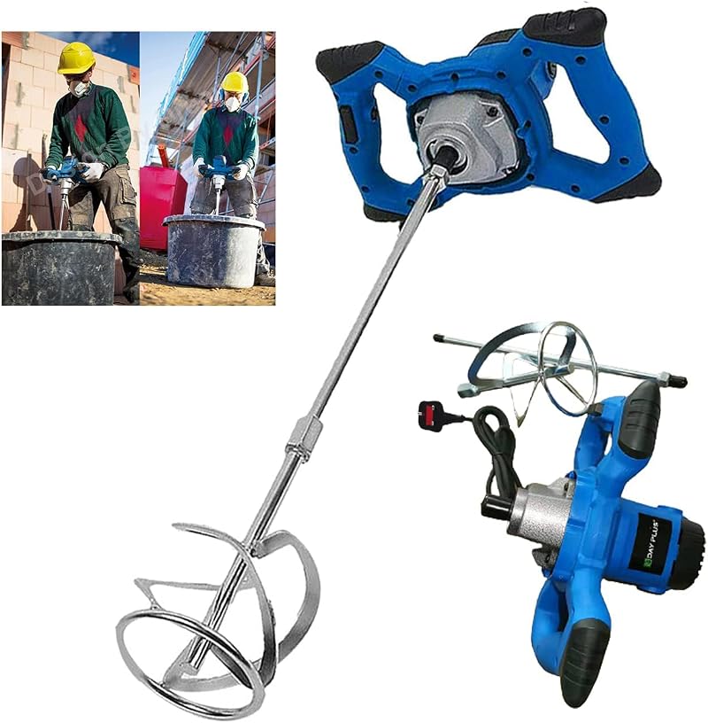 Banas 2600W Electric Paddle Plaster Mixer 240V 6 Gear Speed Stirrer
