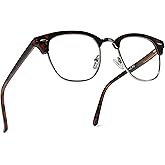 2SeeLife Premium Half Rim Reading Glasses Women & Men - Fits all Face Shapes, Metal & Sturdy Readers, Spring Hinges