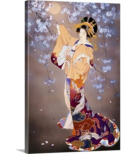 Amazon.com: Japanese Geisha Canvas Wall Art, Geisha Girl Canvas