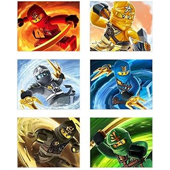 Ninjago (2017) Poster Prints - Set of 6 Ninja Lego Movie Decor Wall Art Photos 8x10 Kai Skyler Lloyd Zane Jay Cole
