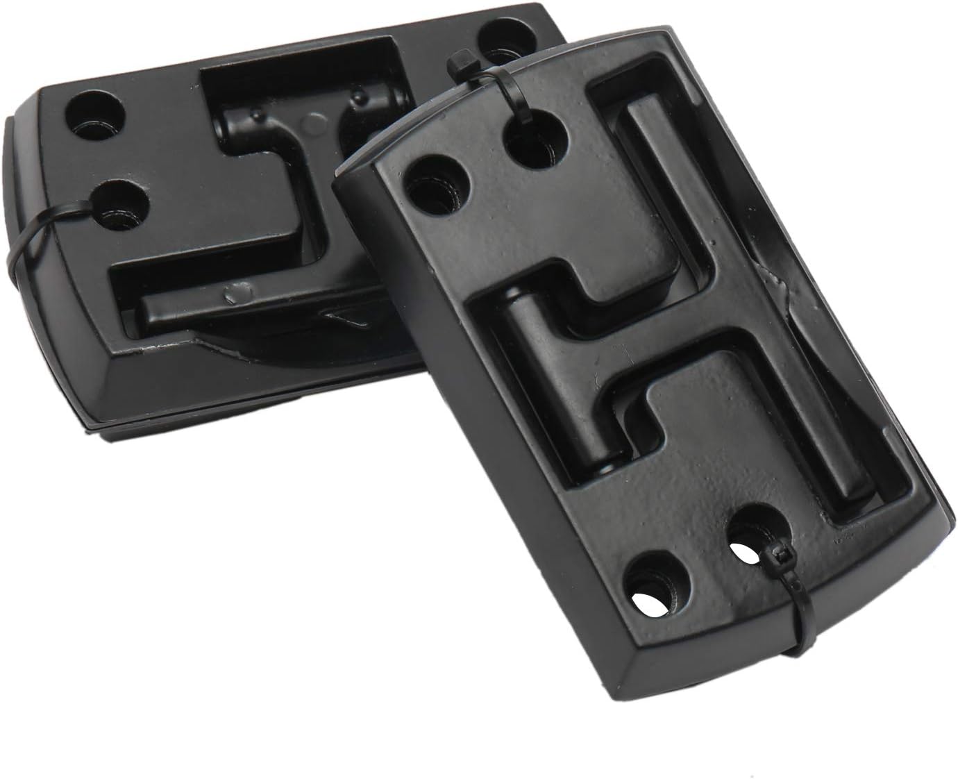 Black NovelBee 2 Pack of Chrome Fold Away Rope Hook with Mounting