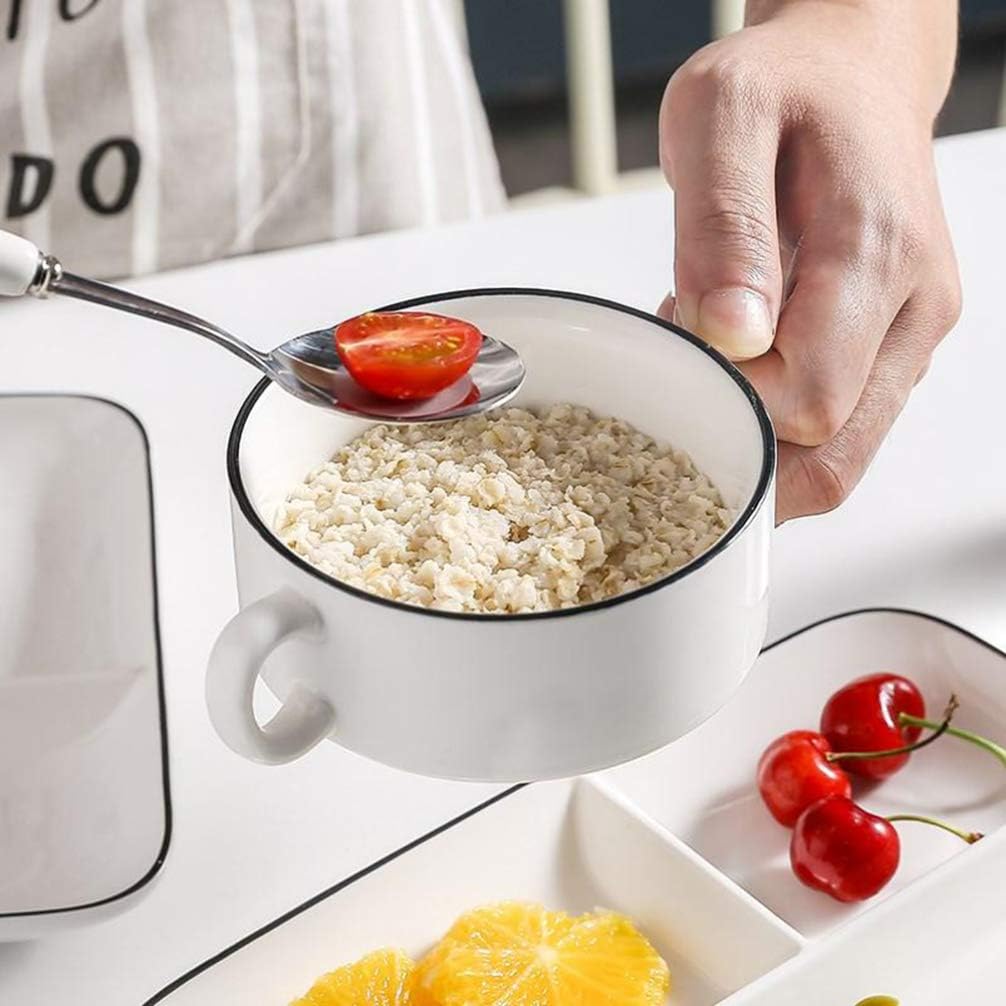 Latte Di Cereali Upkoch Rettangolo A Tre Scomparti Piatti In Porcellana Piatti Da Portata In Ceramica