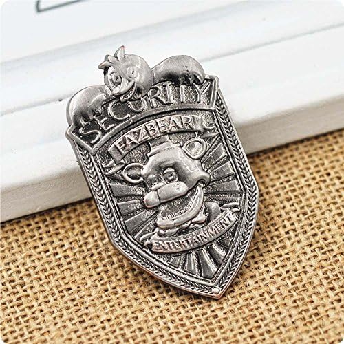 5 Nights At Freddys Fazbear Security Badge Pin (Gun Metal)