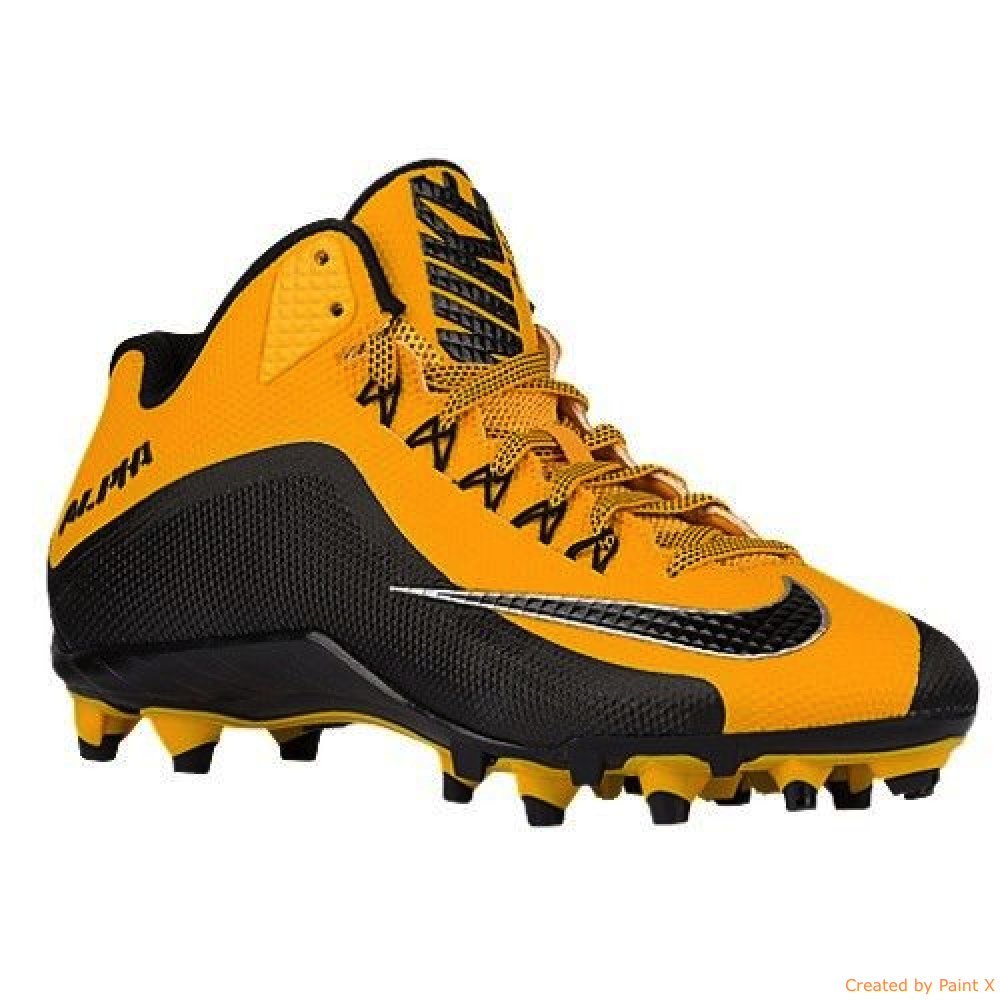 mens black and gold football cleats