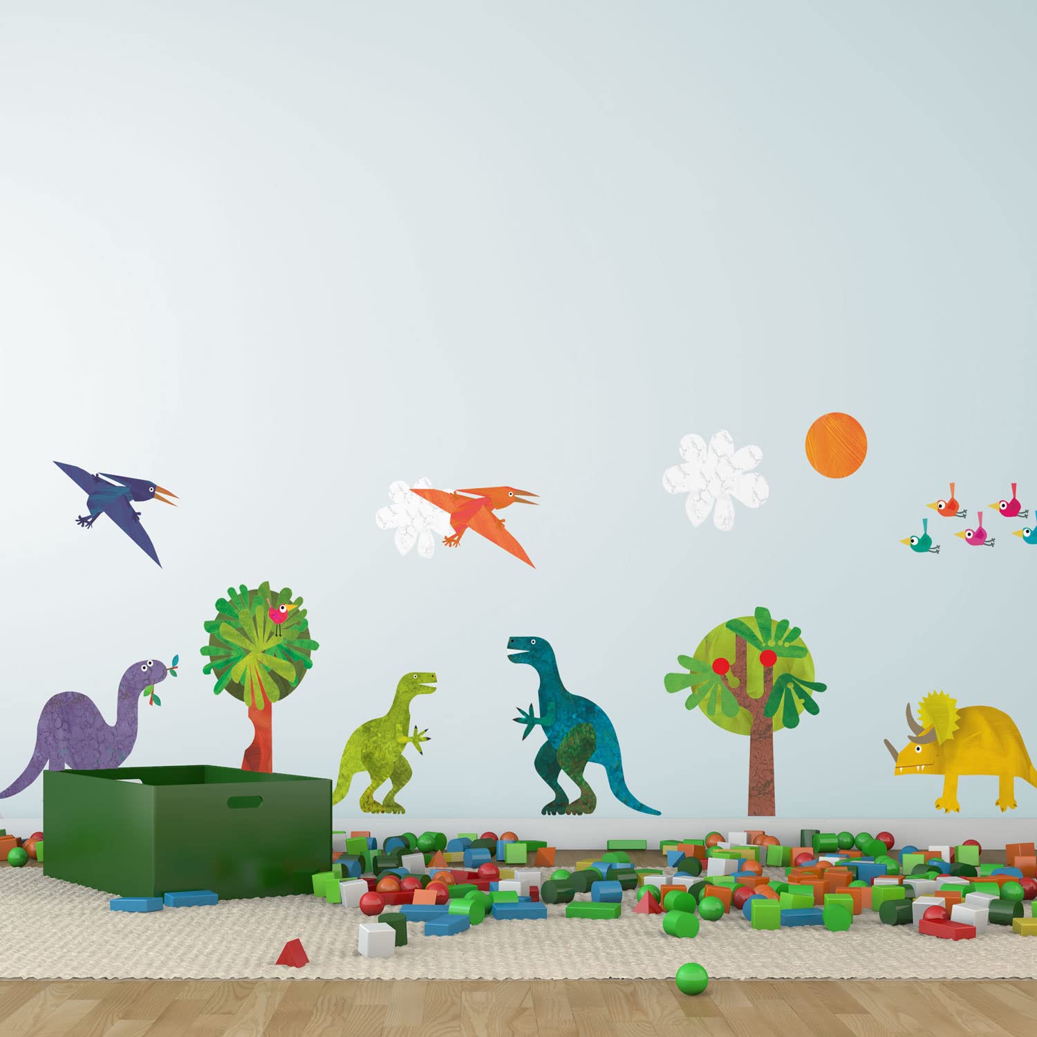 Stickerscape Dinosaur Wall Stickers by Kali Stileman (Large) | Perfect for Decorating a Dinosaur Themed Nursery | Easy to Apply, Cleanly Removable