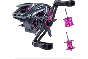 Kingdom 4.76oz Ultralight Finesse Baitcasting Fishing Reel 8+1BB Surper Smooth 7.1:1/8.1:1 Gear Ratio,Easily Cast Lures Down to 1/16 oz,Shallow/Deep Spool Casting Reel