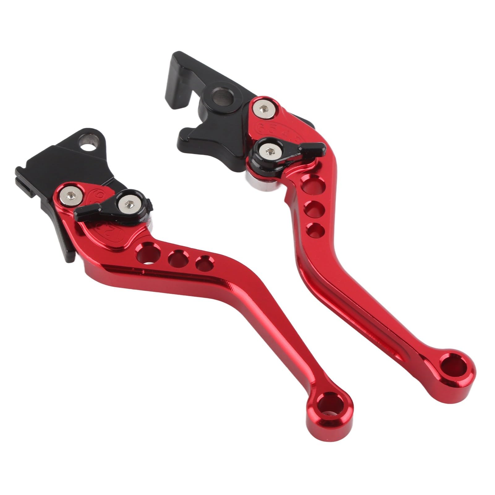 Pair of 22mm 7/8" Alloy Motorcycle Extendable Clutch Lever Brake Clutch Speed Lever Universal(red),Pedal,pedals and accessories