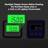 Huepar Digital Level Box 0-360° Inclinometer with Magnetic V-Groove Base Bevel view 6