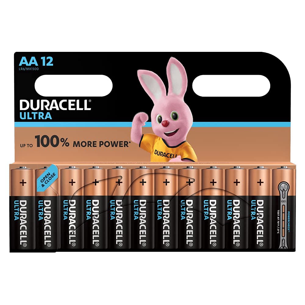 Duracell Ultra AA Batteries, Pack of 12
