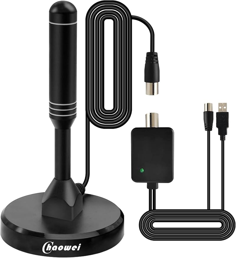 Chaowei 2025 Amplified TV Aerial with External Signal Booster 50+ Miles Range