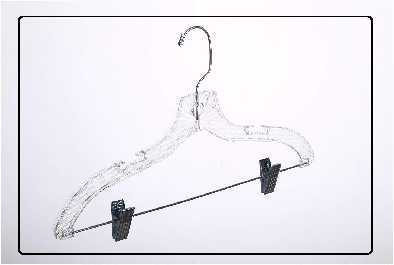 12 Quality Heavy Duty 17 Clear Crystal Plastic Hangers 12 Pack Crystal Skirt Hangers 12 Pack