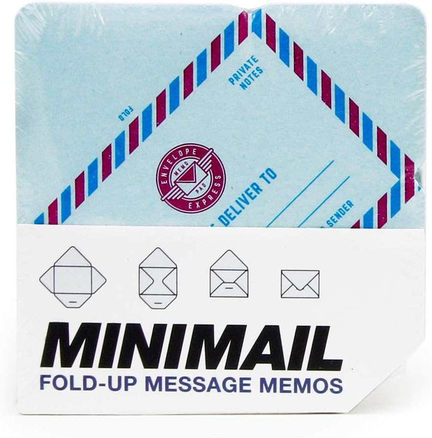 Suck UK Memo Pad | Mini tear-off Envelopes / Messages & Notes | Message Pad in Classic & Vintage Airmail Design