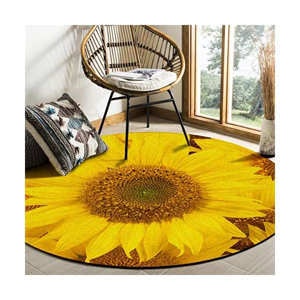 Sunflowers Round Area Rugs